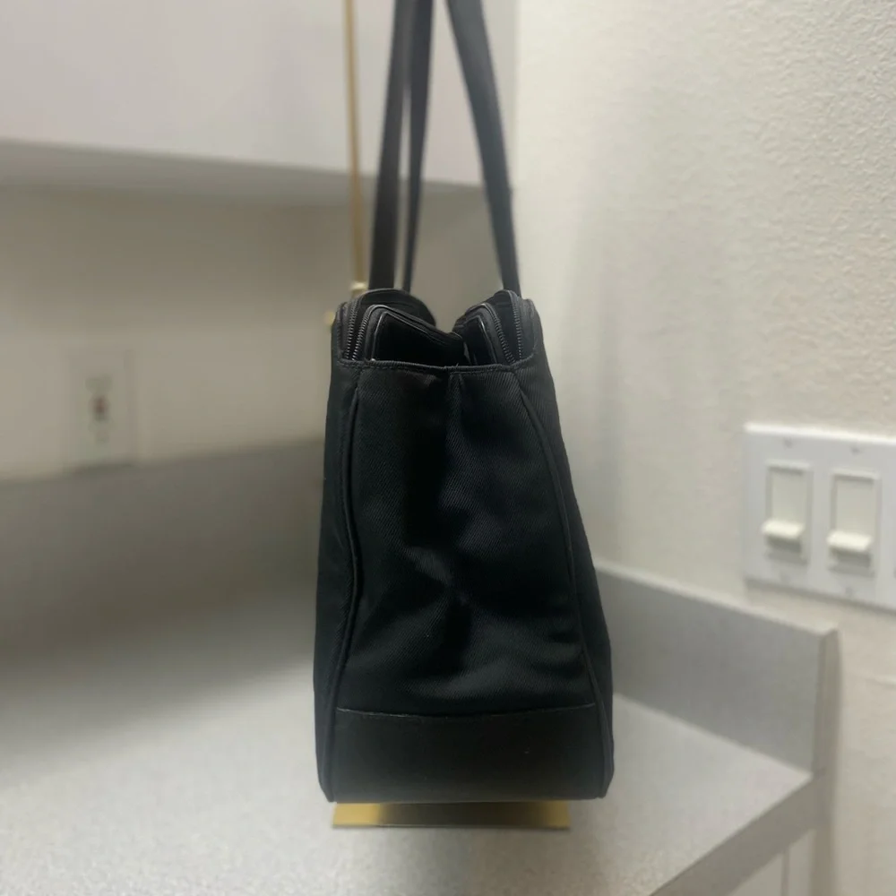Coach Vintage Mercer Twill and Leather Black Satchel EUC